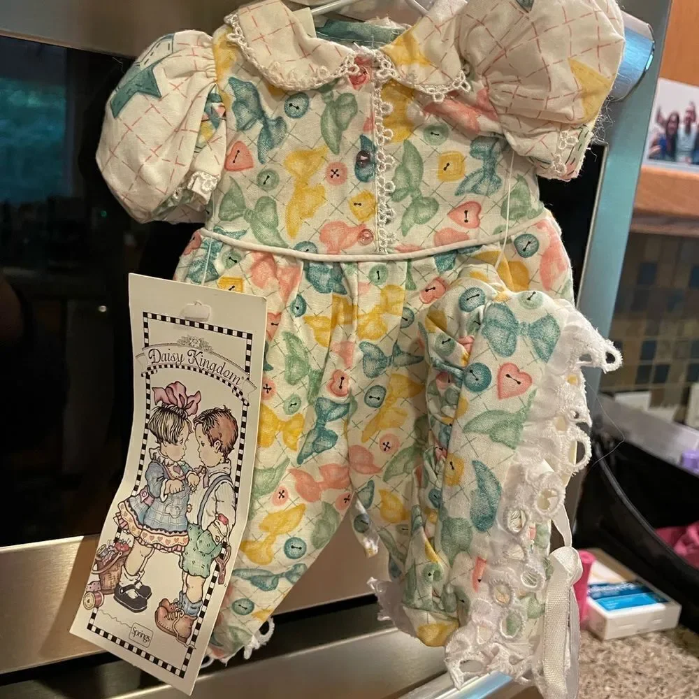 4 Daisy Kingdom Doll Dresses With Bonnets NWT